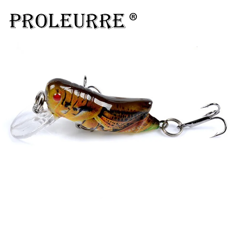 Proleurre Grasshopper Insects Fishing Lures 45mm 3.5g Artificial Baits Pesca Flying Fishing Wobblers Hard Crank Bait Tackle
Proleurre Grasshopper Insects Fishing Lures 45mm 3.5g Artificial Baits Pesca Flying Fishing Wobblers Hard Crank Bait Tackle
