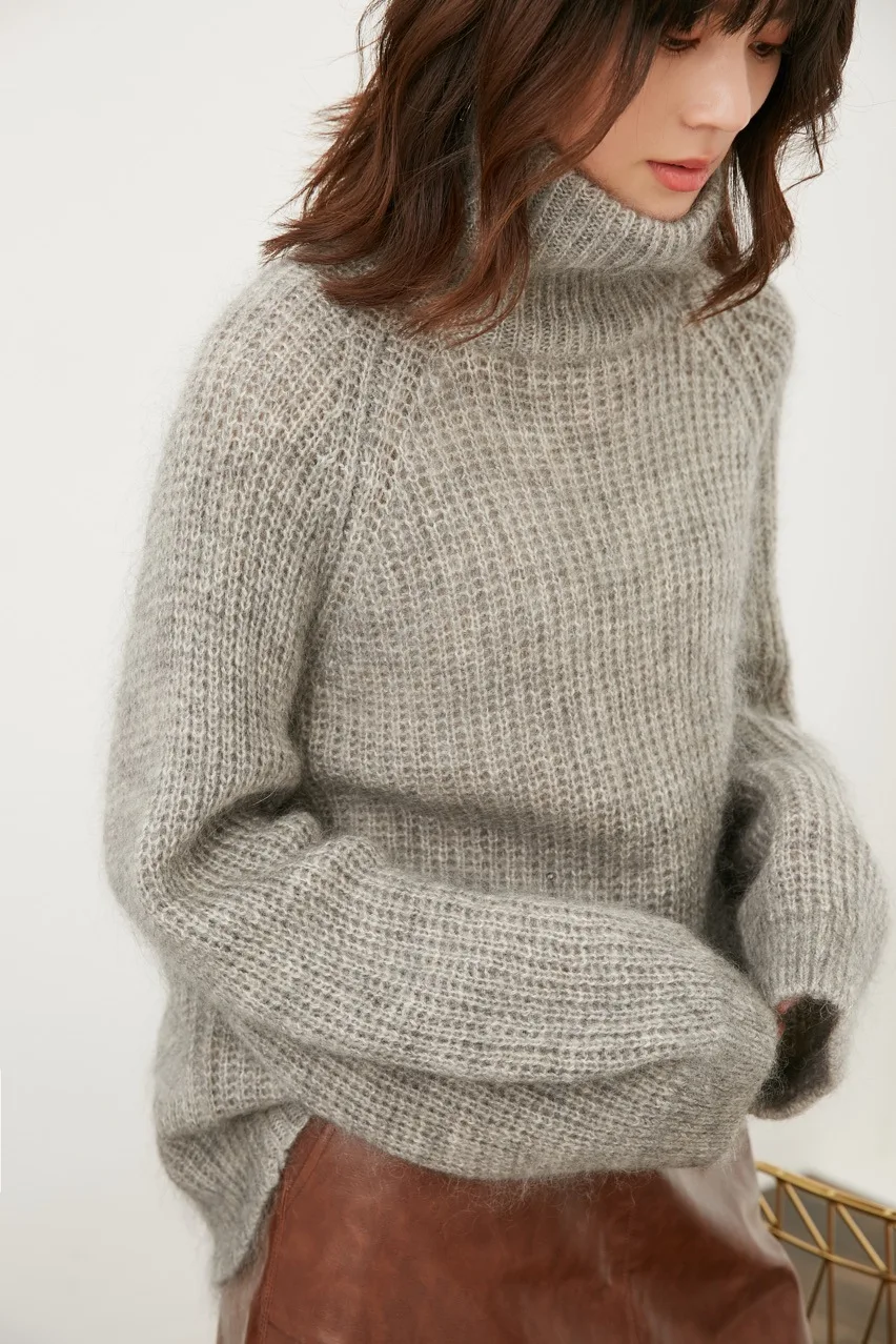 Autumn Winter Women Sweater Mohair Thick Turtleneck Pullover pull femme hiver christmas Soft Comfortable
Autumn Winter Women Sweater Mohair Thick Turtleneck Pullover pull femme hiver christmas Soft Comfortable