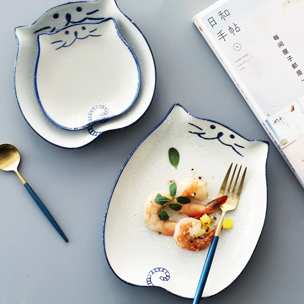 4pcs/set cartoon kitty ceramic dinner plate hand-painted cat porcelain dishes saucer plate sushi plate maneki neko 4/5/6/7 inch
4pcs/set cartoon kitty ceramic dinner plate hand-painted cat porcelain dishes saucer plate sushi plate maneki neko 4/5/6/7 inch