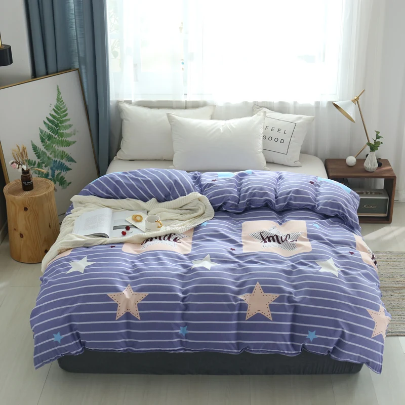 New Design 2019 1Pc Duvet Cover Purple Star Stripes Quilt Cover Skin Care Cotton Bedclothes Twin Full Queen King Size Bedclothes
New Design 2019 1Pc Duvet Cover Purple Star Stripes Quilt Cover Skin Care Cotton Bedclothes Twin Full Queen King Size Bedclothes