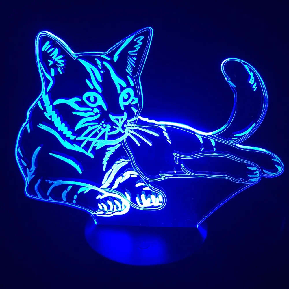 3D Vision Kitten LED Night Light 7 Colors Change Cute Cat Desk illusion Lamp Bedroom Home Party Decor Kids Birthday Gift
3D Vision Kitten LED Night Light 7 Colors Change Cute Cat Desk illusion Lamp Bedroom Home Party Decor Kids Birthday Gift