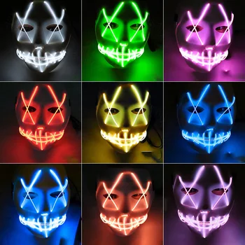 Led Glow Mask Halloween Party Masque Masquerade Masks Neon Maske Light Glow In The Dark Horror Mask Glowing Masker Purge
Led Glow Mask Halloween Party Masque Masquerade Masks Neon Maske Light Glow In The Dark Horror Mask Glowing Masker Purge