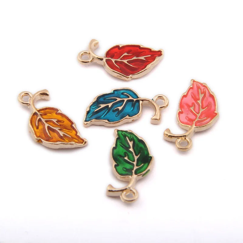 New 100pcs 19*9MM Enamel Alloy Charms Lovely Leaf Shape Alloy Earring Keyring Necklace Phone Chain Floating Oil Drop Pendnts
New 100pcs 19*9MM Enamel Alloy Charms Lovely Leaf Shape Alloy Earring Keyring Necklace Phone Chain Floating Oil Drop Pendnts