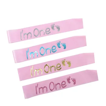1 Pcs Cute Letter I'm One Sash Baby Boy Girl Footprint One Year Old Sash 1st Sash Birthday Party Baby Shower Party Decorations
1 Pcs Cute Letter I'm One Sash Baby Boy Girl Footprint One Year Old Sash 1st Sash Birthday Party Baby Shower Party Decorations