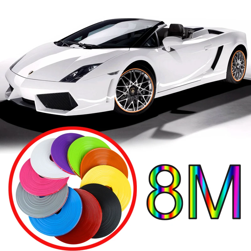 8m Car Wheel Hub Protector Sticker Car Decorative Strip Auto Rim/Tire Protection Care Covers Drop Ship Car-styling
8m Car Wheel Hub Protector Sticker Car Decorative Strip Auto Rim/Tire Protection Care Covers Drop Ship Car-styling