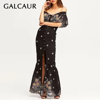 GALCAUR Elegant Embroidery Women Dress Off Shoulder Slash Neck Half Sleeve High Waist Split Maxi Dresses Female Fashion 2020
GALCAUR Elegant Embroidery Women Dress Off Shoulder Slash Neck Half Sleeve High Waist Split Maxi Dresses Female Fashion 2020