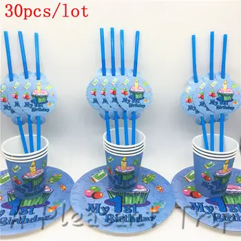 30pcs/lot Cartoon Boy First Birthday Party Kids 10 Party Drinks Disposable Cutlery Set Paper Cups Straws Party Supplies
30pcs/lot Cartoon Boy First Birthday Party Kids 10 Party Drinks Disposable Cutlery Set Paper Cups Straws Party Supplies