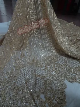Pretty JIANXI.C-42091 french net lace for sewing glued glitter fabric for party dress in gold color
Pretty JIANXI.C-42091 french net lace for sewing glued glitter fabric for party dress in gold color