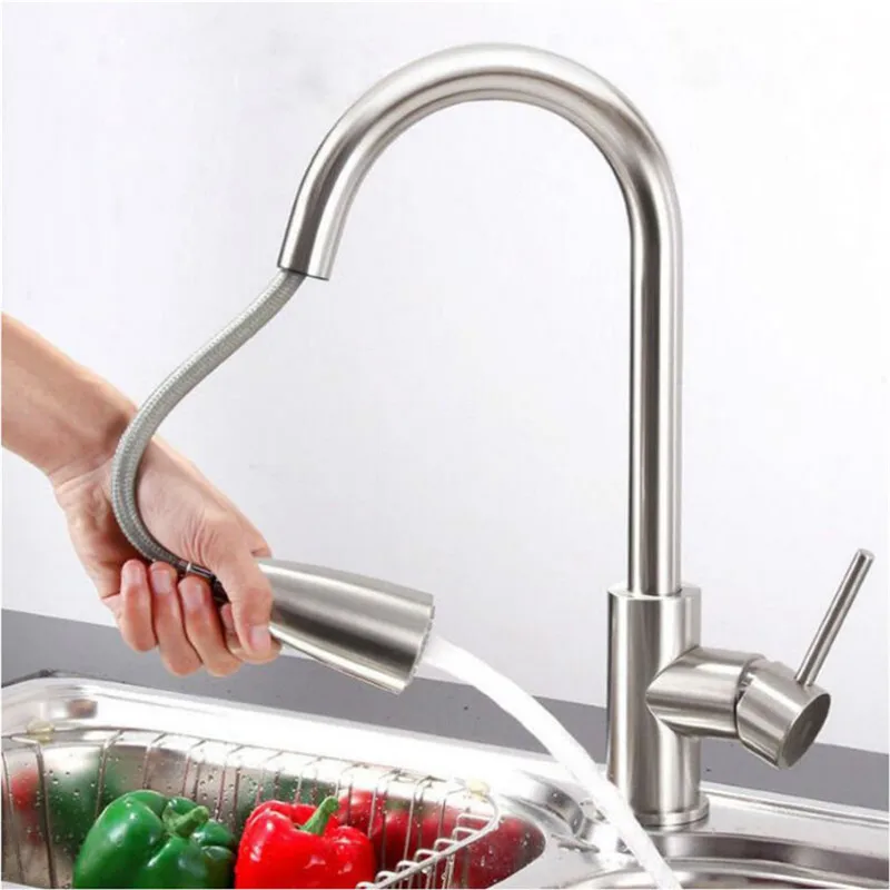 Bathroom Accessories Brushed Nickel Kitchen Faucet Extender Pull Out Sprayer Single Hole Swivel Sink Mixer Tap
Bathroom Accessories Brushed Nickel Kitchen Faucet Extender Pull Out Sprayer Single Hole Swivel Sink Mixer Tap
