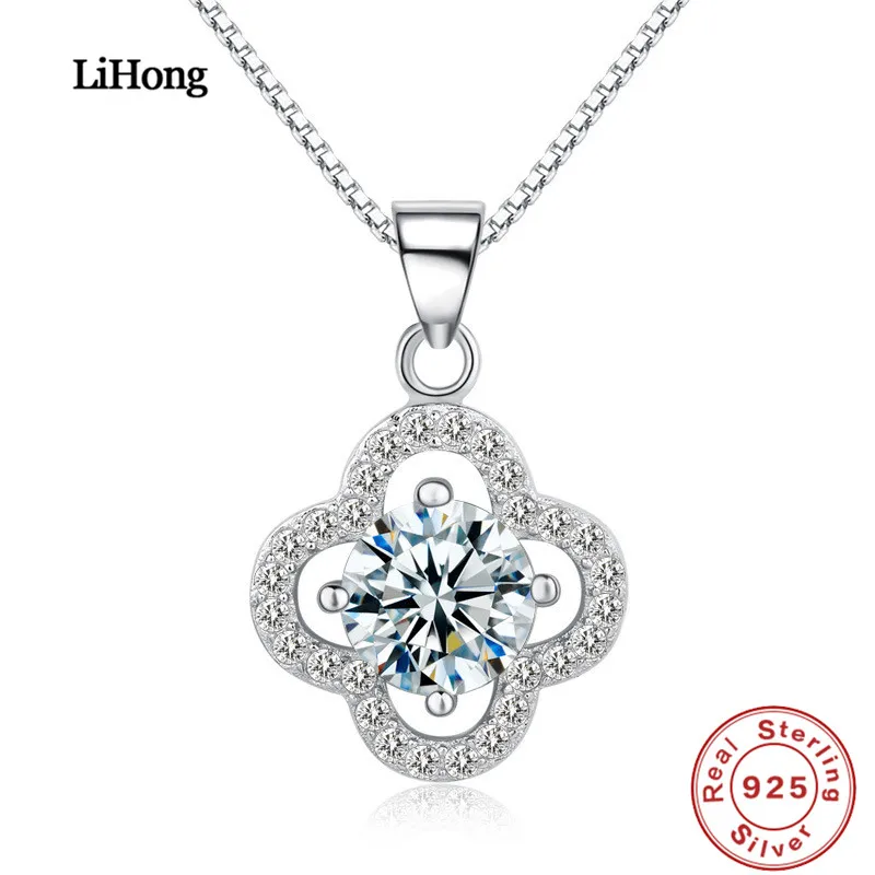100%925 Sterling Silver Necklace Clover AAA Crystal Zircon Pendant Necklace for Women Charm Jewelry
100%925 Sterling Silver Necklace Clover AAA Crystal Zircon Pendant Necklace for Women Charm Jewelry