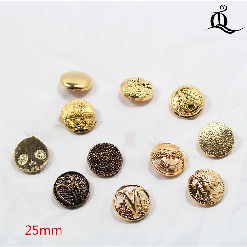 Free shipping, 10PCS mix diameter of 25mm metal buttons, clothing accessories, shirt, coat brand buttons,t12
Free shipping, 10PCS mix diameter of 25mm metal buttons, clothing accessories, shirt, coat brand buttons,t12