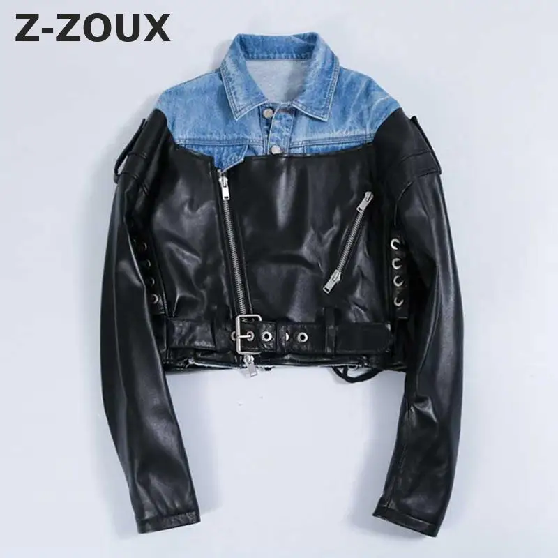 Z-ZOUX Women Jacket Denim Jacket Denim Coat Jeans Jacket Pu Leather Spliced Short Coat Women Long Sleeve Outerwear Autumn Winter
Z-ZOUX Women Jacket Denim Jacket Denim Coat Jeans Jacket Pu Leather Spliced Short Coat Women Long Sleeve Outerwear Autumn Winter