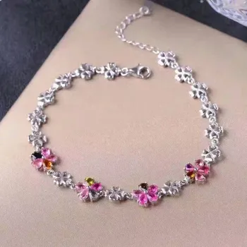 natural multicolor tourmaline Bracelet 925 sterling silver natural multicolor gem flowers Bracelet fine jewelry for women
natural multicolor tourmaline Bracelet 925 sterling silver natural multicolor gem flowers Bracelet fine jewelry for women
