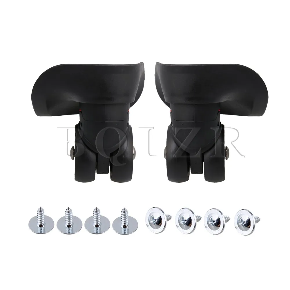 BQLZR DIY Black 10x10.6x4.7cm Left & Right Plastic Swivel Caster Wheels with 4 Holes for Luggage Suitcase Trolley
BQLZR DIY Black 10x10.6x4.7cm Left & Right Plastic Swivel Caster Wheels with 4 Holes for Luggage Suitcase Trolley