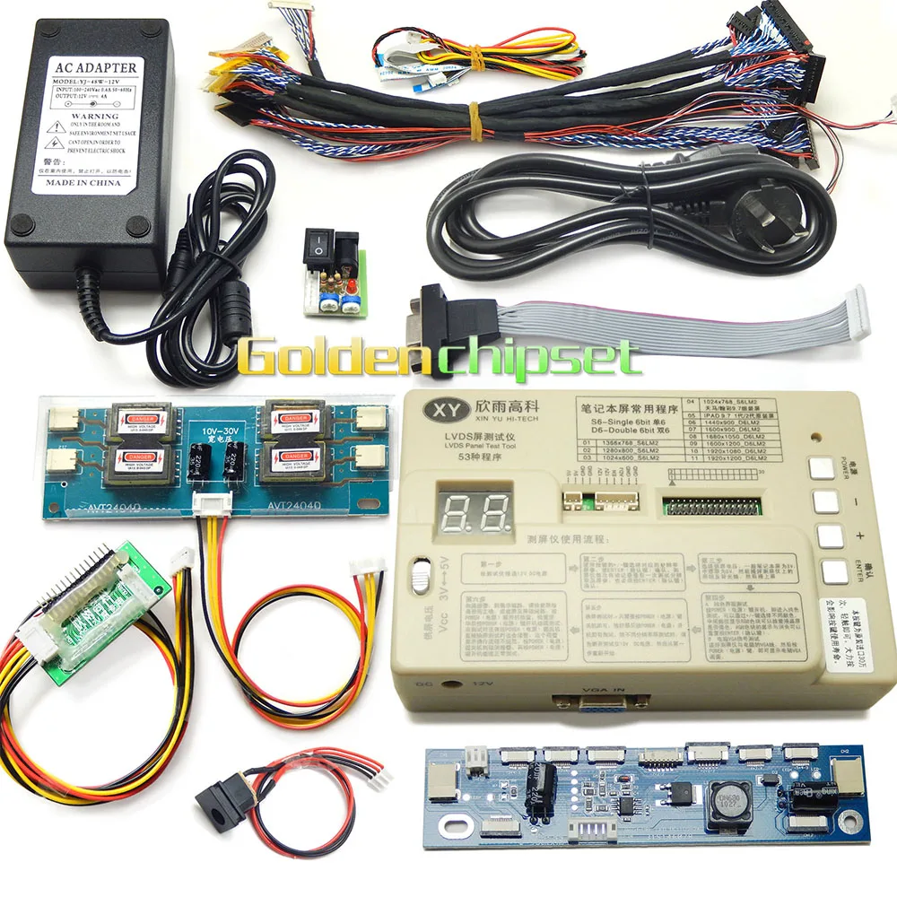 LCD LED Panel Tester for TV Laptop Computer Repair Support 7-65 LVDS Screen VGA Inverter LVDS Cable 12V 4a Adapter
LCD LED Panel Tester for TV Laptop Computer Repair Support 7-65 LVDS Screen VGA Inverter LVDS Cable 12V 4a Adapter