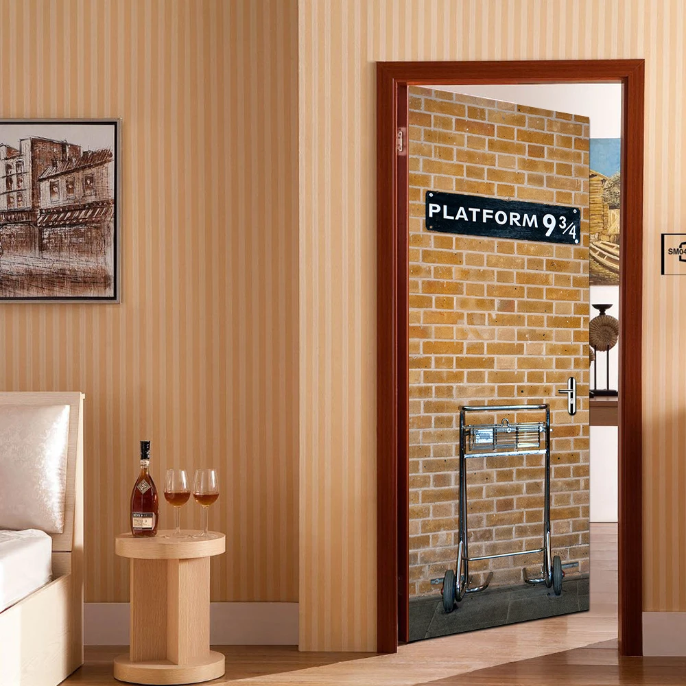 Platform 9 3/4 Design Self-adhensive DIY Door Poster 3D Beautiful Landscape Door Stickers For Living Room Bedroom 77x200cm
Platform 9 3/4 Design Self-adhensive DIY Door Poster 3D Beautiful Landscape Door Stickers For Living Room Bedroom 77x200cm