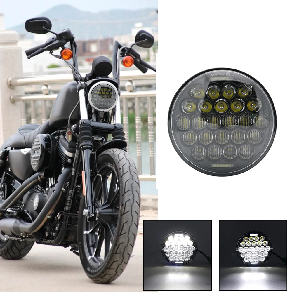 5-3/4" Round Headlamp for Harley Dyna Sportster 1200 883 Parts Turn Signal Light motor 5.75 Inch Projector LED Moto Headlight
5-3/4" Round Headlamp for Harley Dyna Sportster 1200 883 Parts Turn Signal Light motor 5.75 Inch Projector LED Moto Headlight