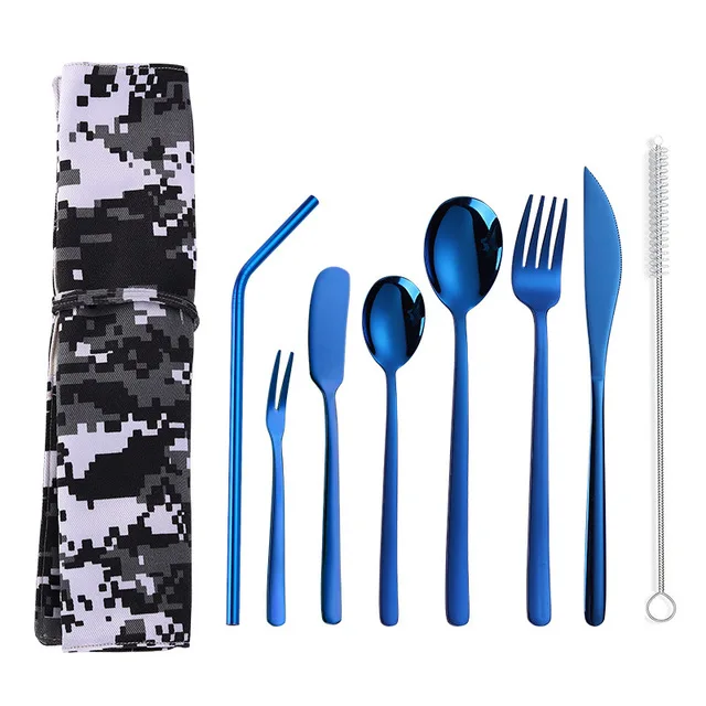 Stainless Steel Butter Knife Spoon Fork Tableware Set Dessert Spoon Fruit Fork Straw Drinkware 8PCS/Set
Stainless Steel Butter Knife Spoon Fork Tableware Set Dessert Spoon Fruit Fork Straw Drinkware 8PCS/Set