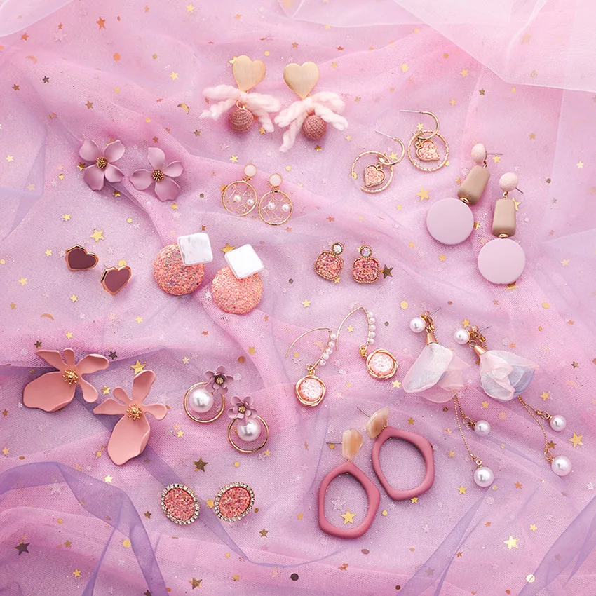 Korea Style Fashion Pink Earrings Cute Girl Geometric Triangle Square Bow Small Drop Earrings for Women Fashion Hair Accessories
Korea Style Fashion Pink Earrings Cute Girl Geometric Triangle Square Bow Small Drop Earrings for Women Fashion Hair Accessories