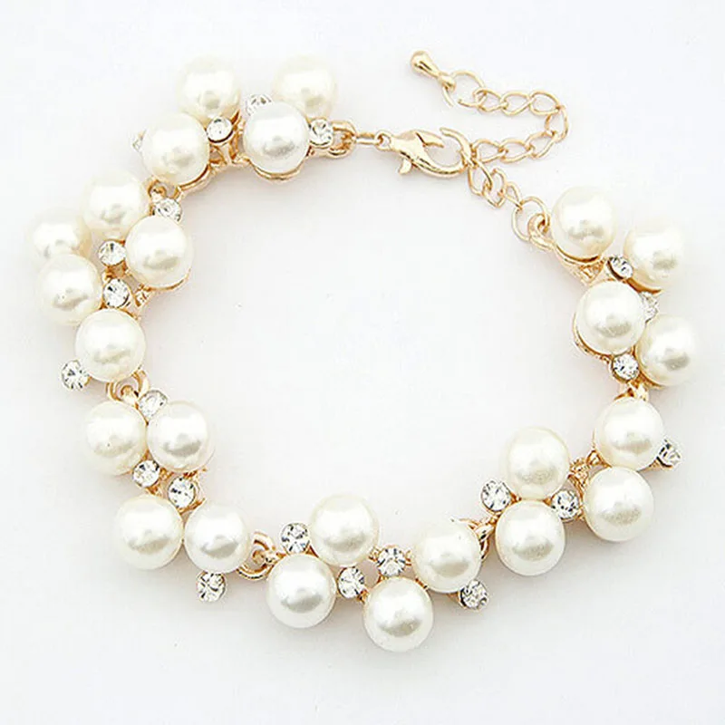 New For Women Luxurious Gold Charm Crystal Cubic Zircon Bracelet Women Fashion Jewelry Pearl Beads Bracelet
New For Women Luxurious Gold Charm Crystal Cubic Zircon Bracelet Women Fashion Jewelry Pearl Beads Bracelet