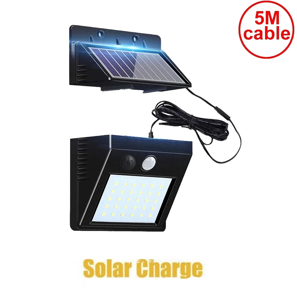 30 led 500lm solar light split mount pIR motion sensor 5M cord smart wall new street wall indoor lamp spot floodlight for garden
30 led 500lm solar light split mount pIR motion sensor 5M cord smart wall new street wall indoor lamp spot floodlight for garden