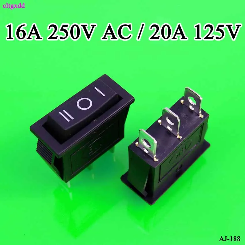 Cltgxdd 5 шт. AC 15A 250 В/20A 125 в 3-контактный SPDT KCD3 ВКЛ./ВЫКЛ. KCD33 позиционный черный