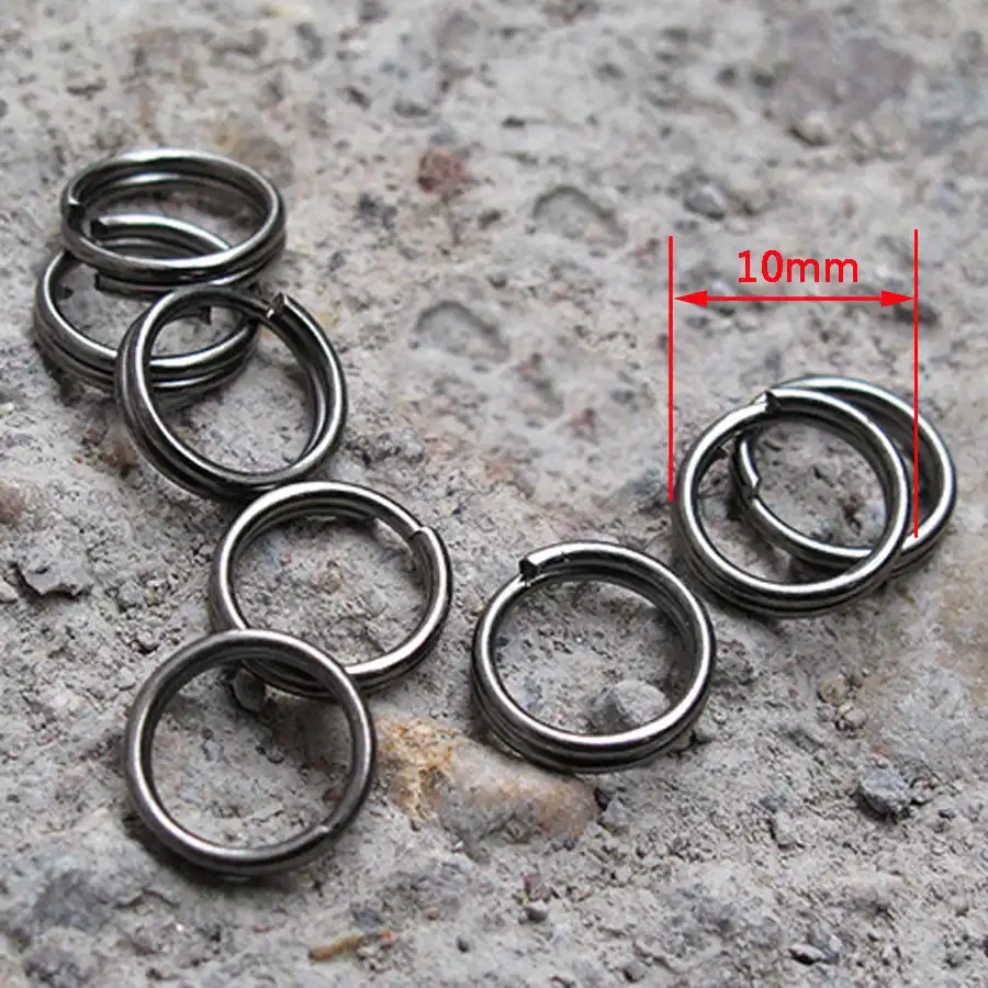 10mm diameter split key ring ultra small alloy keychain metal