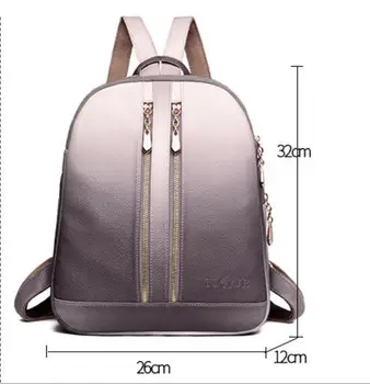 1 piece Gradient color three slots Double Zipper Backpack Large Capacity School Bag for Girl Brand pu Leather Shoulder Bag
1 piece Gradient color three slots Double Zipper Backpack Large Capacity School Bag for Girl Brand pu Leather Shoulder Bag