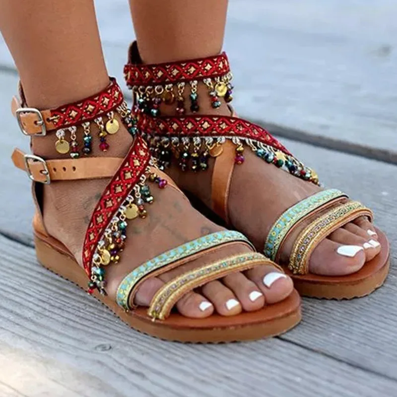 Summer beach flats women sandals gladiator handmade beading bohemian ladies shoes cross strappy open toe roman sandals big size
Summer beach flats women sandals gladiator handmade beading bohemian ladies shoes cross strappy open toe roman sandals big size