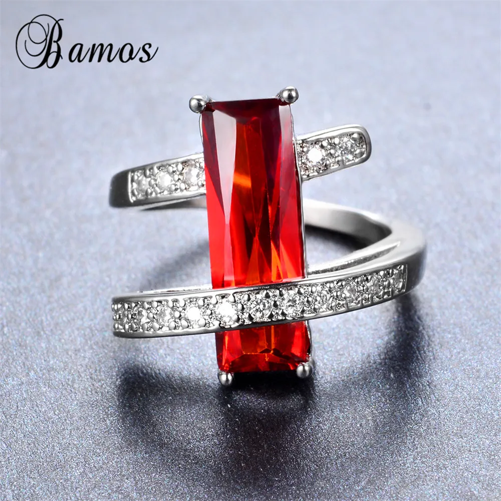Bamos Female Red Geometric Ring Bohemian 925 Sterling Silver Filled Jewelry Vintage Wedding Party Rings For Women Birth Gift
Bamos Female Red Geometric Ring Bohemian 925 Sterling Silver Filled Jewelry Vintage Wedding Party Rings For Women Birth Gift
