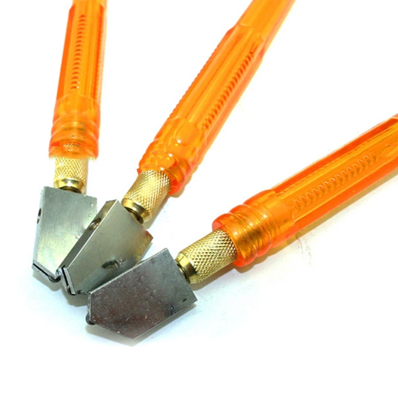 165x14x14mm Antislip Handle Steel Blade Oil Feed Glass Cutter Diamond Tipped Cutting Tool
165x14x14mm Antislip Handle Steel Blade Oil Feed Glass Cutter Diamond Tipped Cutting Tool