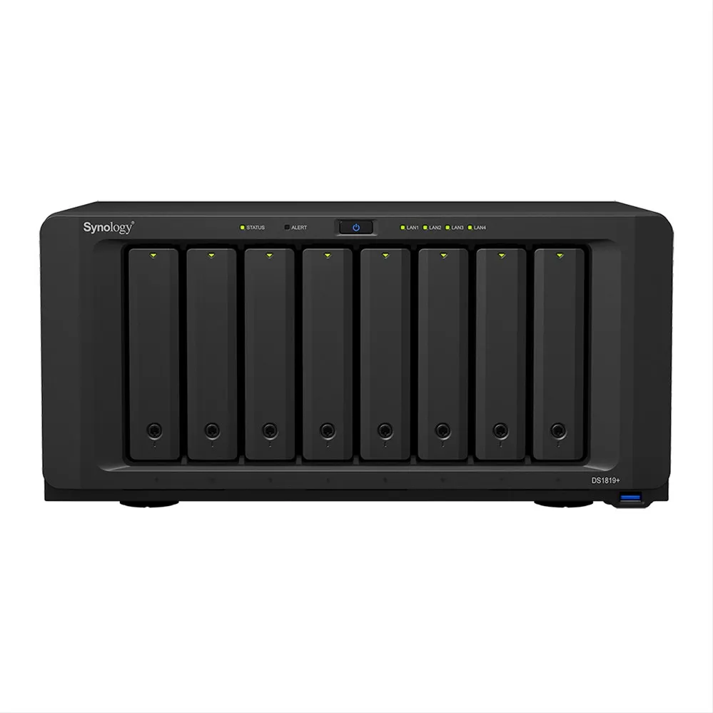Synology DiskStation DS1819+, HDD,SSD, Serial ATA,Serial ATA II,Serial ATA III, 2.5,3.5", 0, 1, 5, 6, 10, JBOD, BTRFS,FAT,H
Synology DiskStation DS1819+, HDD,SSD, Serial ATA,Serial ATA II,Serial ATA III, 2.5,3.5", 0, 1, 5, 6, 10, JBOD, BTRFS,FAT,H