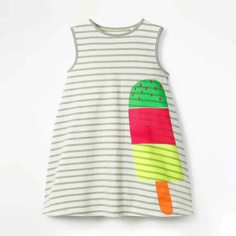 Little Maven New Summer Kids Clothing Gray Striped Sleeveless Ice-lolly Printed O-neck Knitted 1-6yrs Cotton Girls Dresses
Little Maven New Summer Kids Clothing Gray Striped Sleeveless Ice-lolly Printed O-neck Knitted 1-6yrs Cotton Girls Dresses