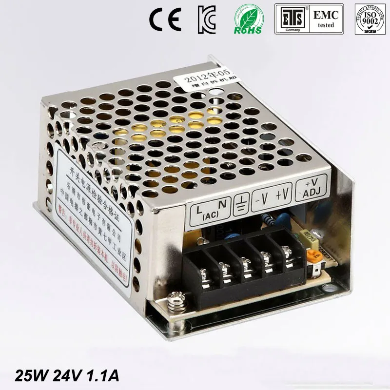 

Sortie unique MINI taille de commutation d'alimentation ms - 25 W 24 V 1.1A ac dc convertisseur MINI led pilote