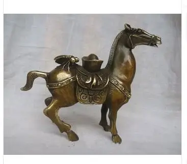 

Art Bronze home decoration Folk Culture Brass Elaborate Chinese Decoration Copper Manual Horse Auspicious Statue