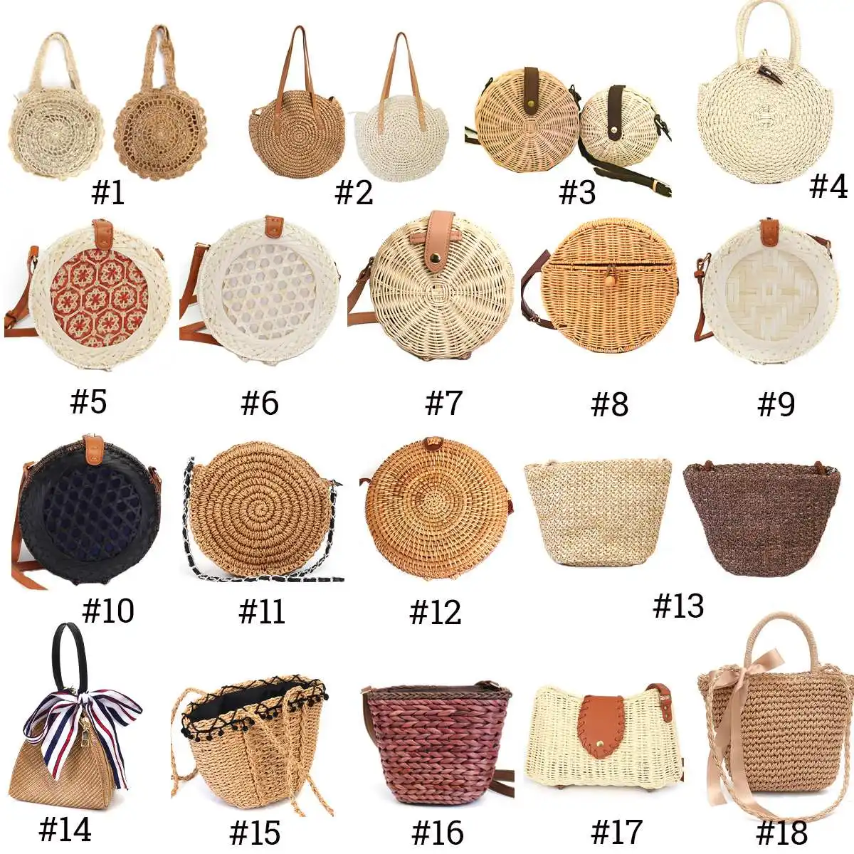 2019 lady Vintage Beach Straw Bag Ladies Handmade Woven Rattan Messenger Handbag Summer Bali Bohemian Crossbody Shoulder Bag
2019 lady Vintage Beach Straw Bag Ladies Handmade Woven Rattan Messenger Handbag Summer Bali Bohemian Crossbody Shoulder Bag