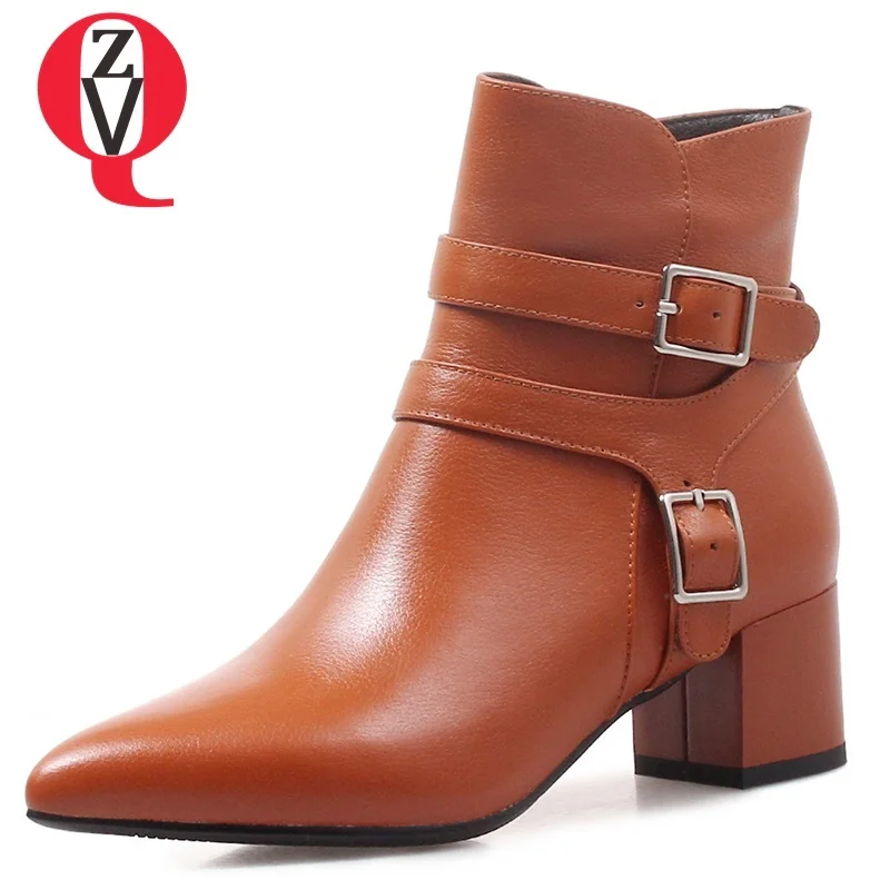 ZVQ hot sale 2018 winter newest fashion pointed toe genuine leather women shoes med square heel zip black and yellow ankle boots
ZVQ hot sale 2018 winter newest fashion pointed toe genuine leather women shoes med square heel zip black and yellow ankle boots