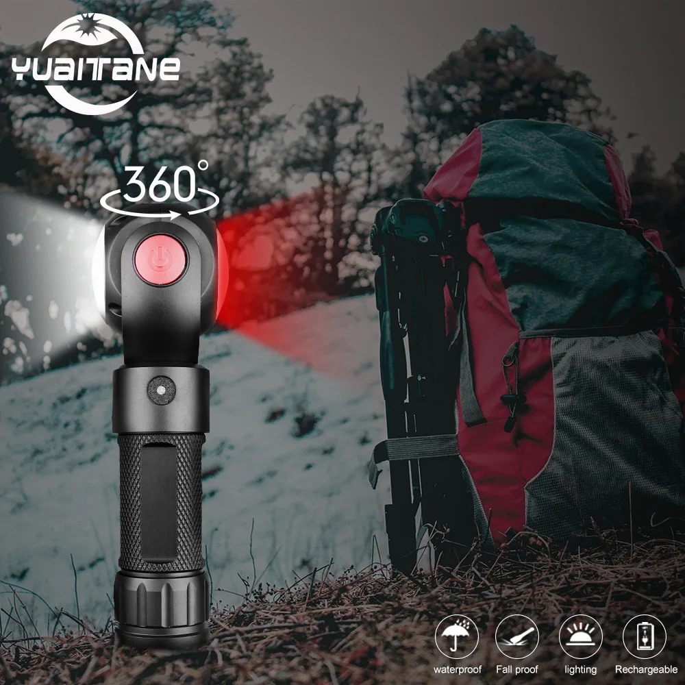 Led Flashlight 360 Degree T6+COB lantern 8000LM Waterproof Red White Light Magnet LED Torch Outdoor use 18650 or 26650 battery
Led Flashlight 360 Degree T6+COB lantern 8000LM Waterproof Red White Light Magnet LED Torch Outdoor use 18650 or 26650 battery