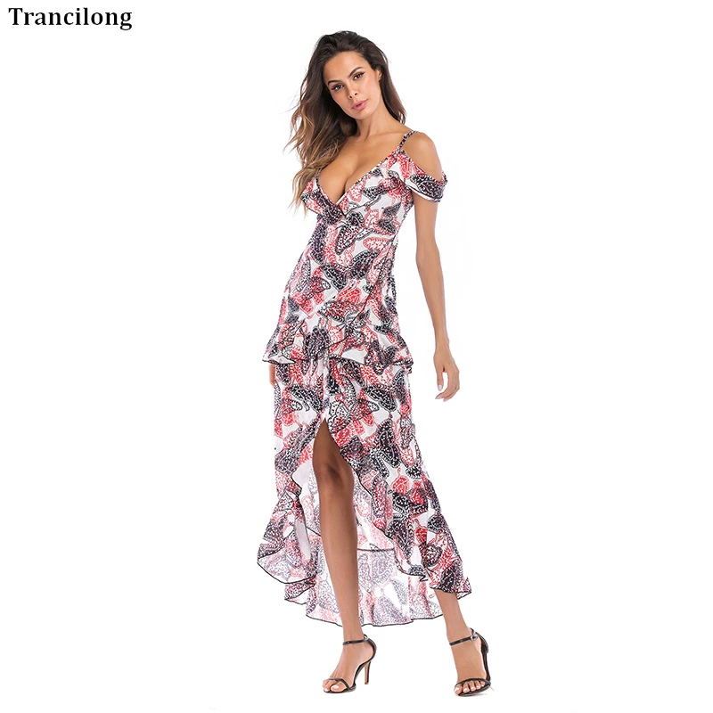 2019 New Rushed None Dress Plus Size Trancilong Summer Butterfly Pattern Print Deep V-neck Dress Women's Irregular Sling Maxi
2019 New Rushed None Dress Plus Size Trancilong Summer Butterfly Pattern Print Deep V-neck Dress Women's Irregular Sling Maxi