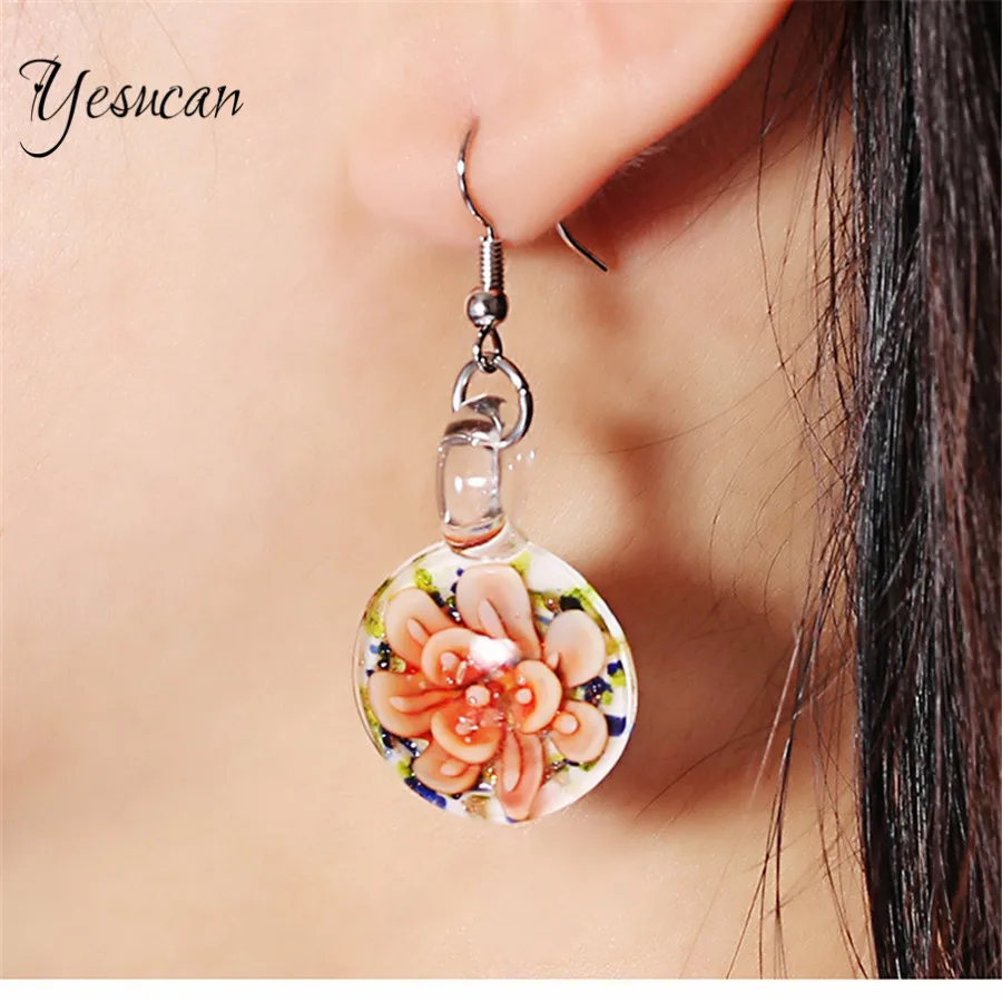 Yesucan Hot Murano Dried Flower Glass Ball Water Drop Earrings for Women Creative Plant Charm Dangle Jewelry Bijoux Friend Gift
Yesucan Hot Murano Dried Flower Glass Ball Water Drop Earrings for Women Creative Plant Charm Dangle Jewelry Bijoux Friend Gift