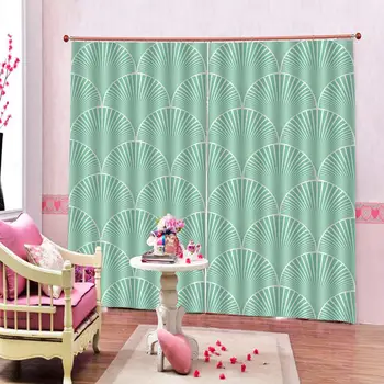 High quality custom 3d curtain fabric green curtain for bedroom living room Blackout curtain
High quality custom 3d curtain fabric green curtain for bedroom living room Blackout curtain
