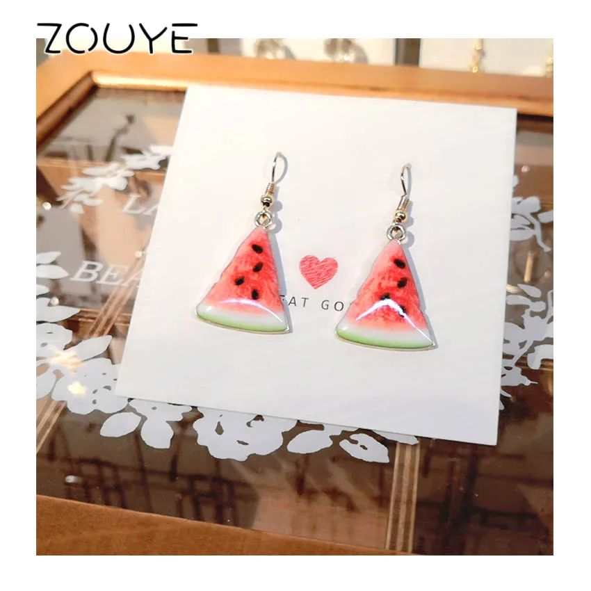 ZOUYE Summer Fruits Watermelon Drop Earrings Fairy Lovely Cute Romantic Fashion Jewelry Earrings
ZOUYE Summer Fruits Watermelon Drop Earrings Fairy Lovely Cute Romantic Fashion Jewelry Earrings
