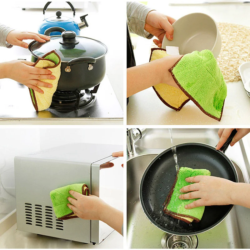 Kitchen Rags Housework Towel Scouring Pad Cleaning Cloth Microfiber Dust Wash Towel Strong Water Absorption Car Wipe Dishcloth
Kitchen Rags Housework Towel Scouring Pad Cleaning Cloth Microfiber Dust Wash Towel Strong Water Absorption Car Wipe Dishcloth