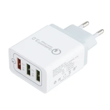 Travel 3 Ports USB Wall Charger 18W Portable Quick Charge QC 3.0 Fast Charger Wall Adapter Compatible for IPhone IPad
Travel 3 Ports USB Wall Charger 18W Portable Quick Charge QC 3.0 Fast Charger Wall Adapter Compatible for IPhone IPad