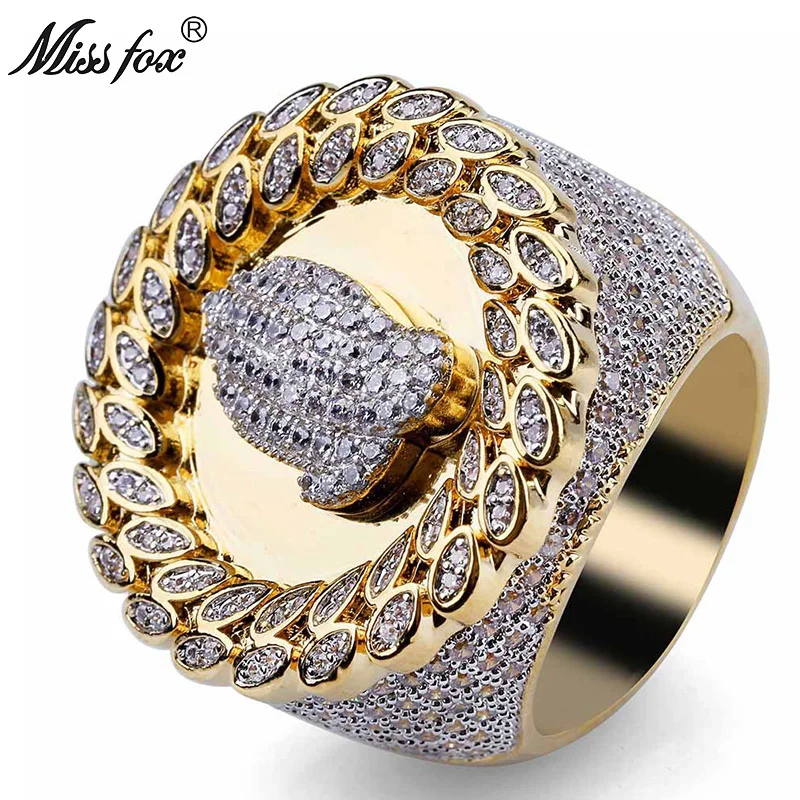 HOT!!! Hip Hop Christian Religious Prayer Gesture Pattern Men'S Ring Diamond Leaf Type Loop Dainty Ring Gold Big Men Jewelry
HOT!!! Hip Hop Christian Religious Prayer Gesture Pattern Men'S Ring Diamond Leaf Type Loop Dainty Ring Gold Big Men Jewelry