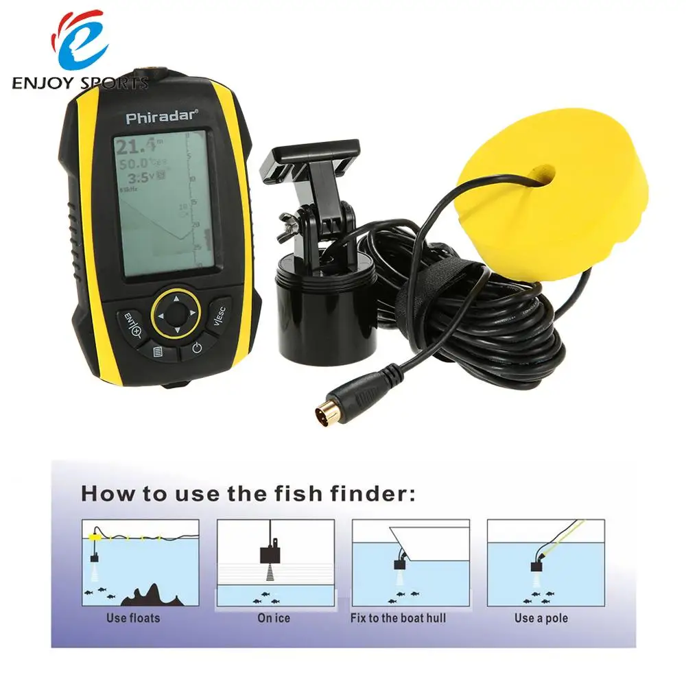 Depth Range Portable Sonar Fish Finder River Lake Sea Bed Live Depth New Contour 240ft/72m Fishfinder Fishing Finder
Depth Range Portable Sonar Fish Finder River Lake Sea Bed Live Depth New Contour 240ft/72m Fishfinder Fishing Finder