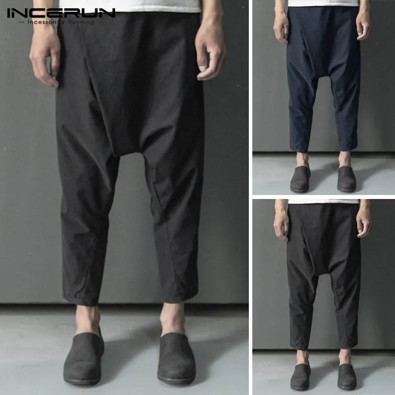 INCERUN Men Pants Vintage Joggers Loose Fit Cotton Solid 2019 Color Trousers Men Streetwear Hip-hop Drop Crotch Men Harem Pants
INCERUN Men Pants Vintage Joggers Loose Fit Cotton Solid 2019 Color Trousers Men Streetwear Hip-hop Drop Crotch Men Harem Pants