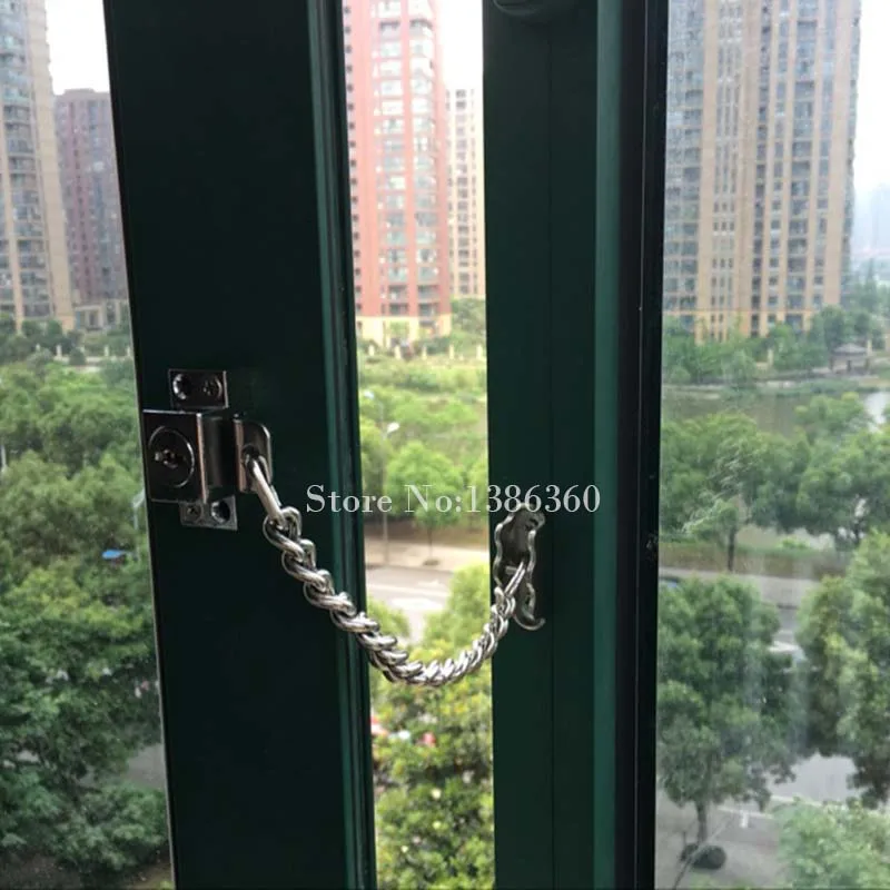 Wholesale DHL 12PCS Stainless Steel Casement Window Window Restrictors Child Safety Security Chain Lock Keyed Alike JF1148
Wholesale DHL 12PCS Stainless Steel Casement Window Window Restrictors Child Safety Security Chain Lock Keyed Alike JF1148