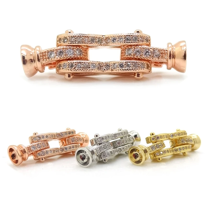 18K Gold Tone Micro Pave Clear CZ Fold Over Clasp Bead with end cap Fit For Pearl Gem stone Clasp Necklace Bracelet Connector
18K Gold Tone Micro Pave Clear CZ Fold Over Clasp Bead with end cap Fit For Pearl Gem stone Clasp Necklace Bracelet Connector