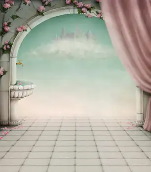 TR Fairy Princess Castle Backdrop Pink Curtain Flower Door Sky View Cartoon with Brick Floor Backdrop for Wedding Photo Backdrop
TR Fairy Princess Castle Backdrop Pink Curtain Flower Door Sky View Cartoon with Brick Floor Backdrop for Wedding Photo Backdrop